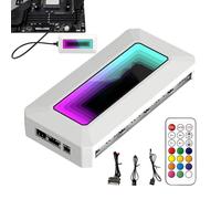 PWM Fan Hub ARGB | Controlador de ventilador de placa base de 8 puertos - Algoritmo de prisma de placa base, control inteligente de temperatura para accesorios de software