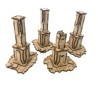 PWORK WARGAMES Medieval Lost Burg 04 - Escenografía de Ciudad Medieval para miniaturas en Escala 28mm / 35mm - Miniaturas de Mesa Wargame Terreno de escenografía 3D - MDF 3mm