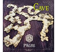 Pwork Wargames The Cave (La Cueva) - 3D Tactical maps RPG Fantasy Dungeon Tiles - Mapas tácticos 3D modulares de MDF 3 mm