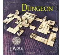 PWORK WARGAMES The Dungeon 3D Tactical maps Rpg Fantasy Dungeon Tiles - Mapas tácticos 3D modulares de MDF 3 mm