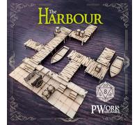 PWORK WARGAMES The Harbour (El puerto) - 3D tactical maps RPG fantasy Dungeon tiles - Mapas tácticos 3D modulares de MDF 3 mm