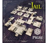 PWORK WARGAMES The Jail - 3D tactical maps RPG fantasy Dungeon tiles - Mapas tácticos 3D modulares de MDF 3 mm