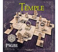PWORK WARGAMES The Temple (El templo) - 3D tactical maps RPG fantasy Dungeon tiles - Mapas tácticos 3D modulares de MDF 3 mm