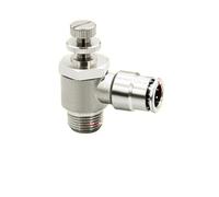 PWQBABJWL 1 Uds SL4/6/8/10/12mm Totalmente de Cobre niquelado Enchufe rápido tráquea Cilindro neumático válvula Velocidad Acelerador Rosca Externa(SL10-03)