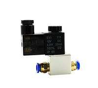 PWQBABJWL 2V025-06 G1/8 2V025-08 G1/4 Válvula Solenoide de Aceite Aire y Agua Normalmente Cerrada 12V 24V 110V 220V Control Neumático 2 Puertos Vías 1 Uds(2v025-06 Dc24v,No Joint)