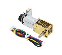 PWQBABJWL Motorreductor Micro eléctrico de Baja Velocidad GW12-N20, codificador ABHL DC 3V6V12V, minireductor de Tornillo sin Fin(6V B45,1 Ratio 302-A Motor)