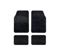 +PWR Car Parts Alfombras Coche Moqueta Verona Negras 4 Piezas | 81% PVC 19% Moqueta, tamaño 62x41,5 cm / 41,5x28 cm