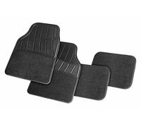 +PWR Car Parts Juego de Alfombras de Goma y Moqueta Capri para Coche Universales. 85% PVC Reciclado y 15% Poliéster, tamaño 64x44 cm / 44x33 cm. Antideslizantes. Protegen el Suelo Original.