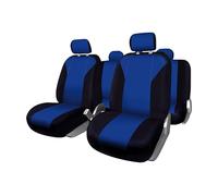 +PWR Car Parts Juego de Fundas de Asiento Universales Firenze Azules y Negras. Airbag Compatibles, Juego Completo para 5 Asientos.