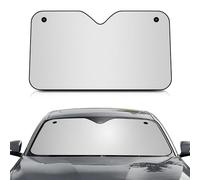 +PWR Car Parts Parasol de Aluminio Delantero Plateado Talla M 130 x 70 cm con Ventosas. Protege el Interior del Coche de los Rayos del Sol. Instalación Fácil y Rápida.