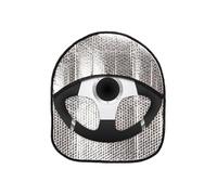 +PWR Car Parts Parasol de Volante Plateado Universal 50 x 44 cm Fabricado en Aluminio. Protege el Volante Original del Vehículo del Calor Excesivo.