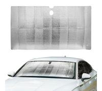 +PWR Car Parts Parasol Plegable de Aluminio Delantero Plateado Talla M 130 x 70 cm. Protege el Interior del Coche de los Rayos del Sol. Tamaño Ultra reducido para su Almacenaje.