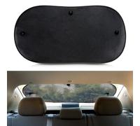 +PWR Car Parts Parasol Trasero Triple Capa Negro Microperforado Plegable 100 x 50 cm. Protege el Interior del Coche de los Rayos del Sol. Instalación Fácil y Rápida. 100% Poliéster.