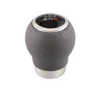 +PWR Car Parts Pomo de Cambio de Marchas Universal Modelo OEM Corto Simil Piel Microperforada Gris. Gatillo de 27 mm. Con Esquemas de Cambio de Marcha Intercambiables.