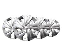 +PWR Car Parts Tapacubos 14" Road Plata, Juego de 4 Unidades, Universales, ABS de Alto Impacto, Fijación por Presión, Diseño Moderno y Ventilación Optimizada