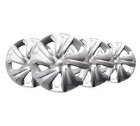 +PWR Car Parts Tapacubos 15" Road Plata, Juego de 4 Unidades, Universales, ABS de Alto Impacto, Fijación por Presión, Diseño Moderno y Ventilación Optimizada