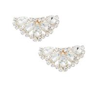 Pwsap 1 Par Clips de Zapato de Cristal Elegantes, Nupcial Hebillas de Zapatos de Diamantes Forma de Flor, Bling Clips Decorativos Desmontables Joyería Clips para Zapatos Ropa Bufanda Bolso Sombrero