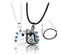 Pwsap 2 Piezas BFF Collares Imán Collares, Mejor Amigo Unicornio Colgantes Collares, Collar de Pareja Magnético para él y Ella, Regalos de Joyería para Mujer, Niños, Mejores Amigos, Parejas, Familias