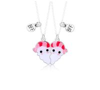 Pwsap Adorables BFF Collares Colgantes de Dibujos Animados, Best Friends Collar para 2 Niñas, Collar de la Amistad Magnéticos, Joyería de Amistad de San Valentín para Niñas Amigas Hermanas Madre