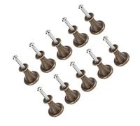 Pwshymi 10 Juegos de Elegantes Manijas de un Orificio, Tiradores de Gabinete de Aleación de Zinc Resistentes a la Oxidación para Decoración del Hogar, 20x25 Mm (Bronce Antiguo)
