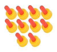 Pwshymi 10 Tetinas para Bebida de Leche de Cordero, Tetina Alimentadora de Ovejas para Alimentación de Animales Pequeños Huérfanos, Rojo Amarillo, 5,5x3cm