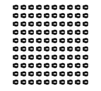 Pwshymi 100 Anillos de Plástico Duradero para Patas de Palomas, Ideales para Identificación y Marcado de Palomas en Palomares, Tamaño de 8 Mm (Negra)