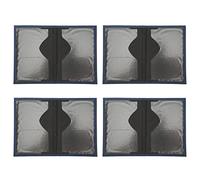 Pwshymi 4 Uds. Funda para Pasaporte de Cuero PU Suave e Impermeable, Billetera para Viaje, Almacenamiento Organizado para Hombres y Mujeres (Azul Oscuro)