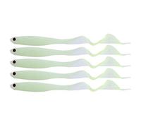 Pwshymi 5 uds, señuelos de Pesca, Cebo de Pesca Suave Artificial, Cola en T, cebos Suaves Luminosos, señuelo de Gusano para camarones, Aparejos de Pesca para curricán(Luminoso) Fishinghook