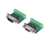 Pwshymi Adaptador de Conector Macho Hembra DB9, Conector de Circuito, Terminal de Tornillo de 9 Pines para RS232, Material PCB, 1 par