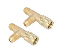 Pwshymi Adaptador en T de Acoplador Rápido de 2 Uds con Estructura de Latón