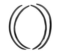 Pwshymi Ajuste del Labio de la Ceja de la Rueda de 4 Piezas, Llamarada del Guardabarros Antiarañazos para el Automóvil, 72 Cm 28,4 Pulgadas (Negro)