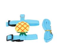 Pwshymi Arnés para Conejo Correa en Forma de H Lindo Juego de Diseño de Ananas para Conejos y Mascotas Pequeñas Nylon y Acero Inoxidable 2 Piezas (S)