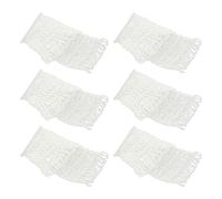 Pwshymi Bolsa de Malla para Mesa de Billar, Juego de 6 uds., Bolsillo para Mesa de Billar sin Fondo de Nailon Suave para Chino e Inglés, Color Blanco