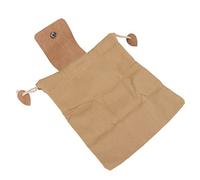 Pwshymi Bolsa de Recolección de Lona Bolsa de Almacenamiento Plegable Duradera de Cuero de Vaca de Primera Calidad para Búsqueda de Comida y Recolección de Frutas Al Aire 8.3x8.7in Caqui