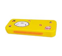 Pwshymi Caja de Lápices, Estuche Plegable Multicapa de Gran Capacidad para Estudiantes, Contenedor de Almacenamiento de Plástico Amarillo