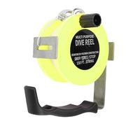 Pwshymi Carrete de Buceo con de Línea Blanca de 150 Pies de Largo para Buceo en Cuevas y Exploración de Naufragios (Amarillo fluorescente)