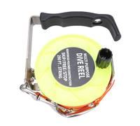 Pwshymi Carrete de Buceo con Línea Naranja Duradera de 290 Pies para Exploración Submarina y Buceo en Naufragios (Amarillo fluorescente)