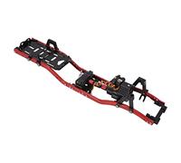Pwshymi Chasis de Metal RC Aleación de Aluminio Duradera Modo de 2 Velocidades para Axial SCX10 1/10 RC Car Distancia Entre Ejes de 313 Mm (Rojo)