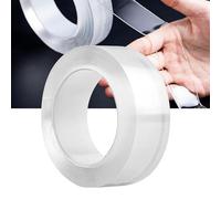Pwshymi Cinta Adhesiva Transparente de Doble Cara, Fijación Fuerte para Uso Doméstico, Diseño Antideslizante Lavable, 1 Rollo