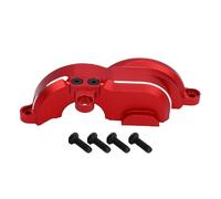 Pwshymi Cubierta de Engranaje de Coche RC, Carcasa Protectora de Aleación de Aluminio, Reemplazo de Caja de Cambios Duradera para 4TEC Drift 1/10, Modelo a Escala, Accesorios para (Rojo)