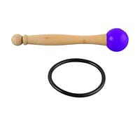 Pwshymi Cuenco para Cantar, Mazo, Cabeza de Goma, Hermoso Palo de Sonido para Cuencos Cantores de Cristal, de Madera, 1 ud. (Púrpura)