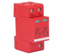 Pwshymi Dispositivo de Protección contra Sobretensiones para Caja Combinadora 40KA DC1000V Rojo con Material de PC Retardante de Llama Fácil Instalación para Sistemas Eléctricos (2P)