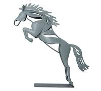 Pwshymi Estatua de Caballo de Metal, Diseño único 3D, Estatua Decorativa de Hierro para Correr, Decoración de Escritorio de Oficina en Casa