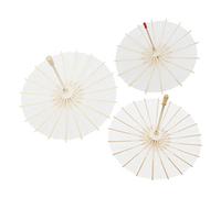Pwshymi Juego de Paraguas de Papel en Blanco, 3 uds., Pintado a Mano con de Tronco para Accesorios de Fotografía, 20cm, 30cm, 40cm