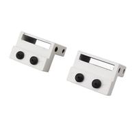 Pwshymi Juego de Topes para Puerta de Granero, Silenciosos y Duraderos, Accesorios para Puertas Corredizas de Granero para Dormitorio, Cocina, Sala de Estar, Acero Al Carbono, Blanco, 2 Piezas