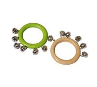 Pwshymi Juguete Sonajero con 6 Campanas, Sonido Agradable, Diseñado para Mejorar las Habilidades Motoras del bebé para Niños Pequeños, Construcción de Madera