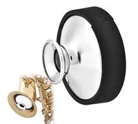 Pwshymi Lade Silenciador de Saxofón Alto, Silenciador de Saxofón con Amortiguador de, Accesorio de Práctica de Debilitamiento del Sonido Compacto (Plata)
