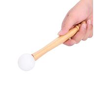 Pwshymi Mazo de Cuenco de Cristal con Junta Tórica de Goma, Golpeador de Madera con Punta de Goma para Tocar la Herramienta de Canto de Cristal, Relajación del Sonido