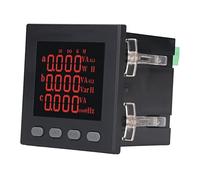 Pwshymi Medidor de Potencia Multifunción Inteligente Amperímetro Digital Trifásico para Equipos Industriales AC220V