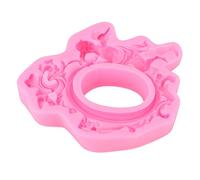 Pwshymi Molde de Fondant de Silicona con un Encantador Patrón de Fotogramas de Fotos, Molde de Horno de Chocolate de ángel Europeo, Reutilizable Fácil de Limpieza para Niños de (Rosa)